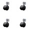 Service Caster 2'' Nylon Twin Wheel Casters with Side Mounting Bracket , 4PK SCC-GR02S50-NYS-716-4-CB180-4 - alternate 1